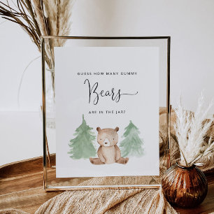 Rate mal, wie viele Gummibären im Glas sind Poster