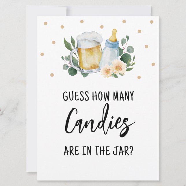 Rate mal, wie viele Kanadier Sign Baby Brechen Spi Einladung (Vorderseite)