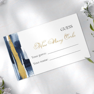 Rate mal, wie viele Korken Abstraktes blaues Bra Begleitkarte