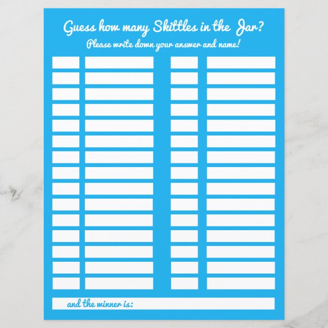 Rate mal, wie viele Süßigkeiten im Jar Baby-Duschp (Vorderseite)