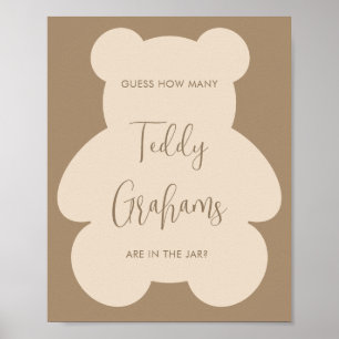 Rate mal, wie viele Teddy Grahams - Baby Shower Sp Poster