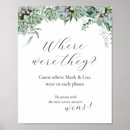 Rate mal, wo sie Brautparty Game Poster waren