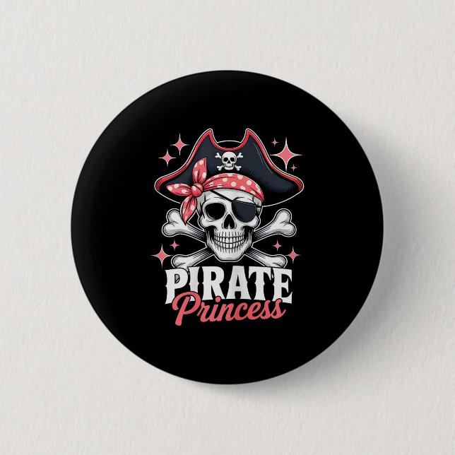 Rate Niedlich Princess Halloween Skull Bow Krawatt Button (Vorderseite)