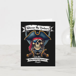 Rate Skull Crossbones Shiver Me Timer Halloween Karte