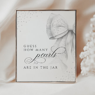 Rate, wie viele Brautparty Table Sign Poster