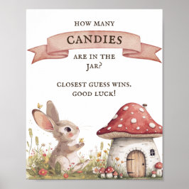 Rate, wie viele Candies Bunny Baby Shower Poster