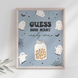 Rate, wie viele Candy Corns im Jar-Party-Zeichen Poster