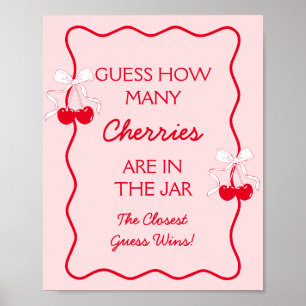 Rate, wie viele Cherry Baby Shower Game Poster