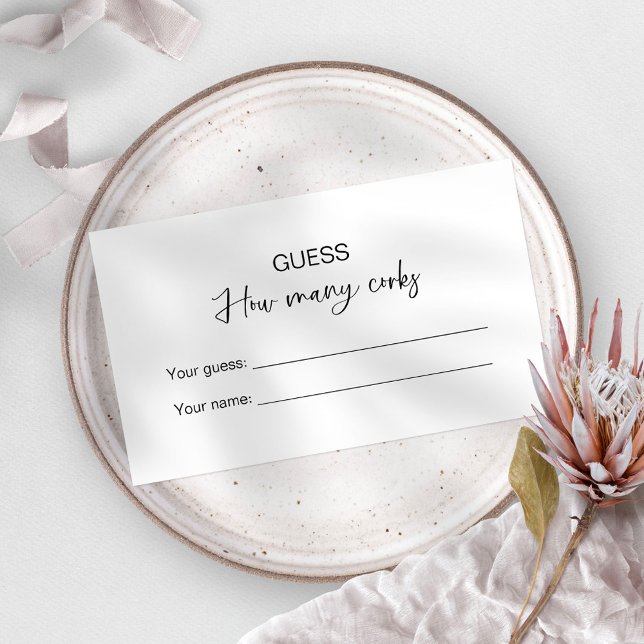 Rate, wie viele Corks Bridal Game Begleitkarte (Von Creator hochgeladen)