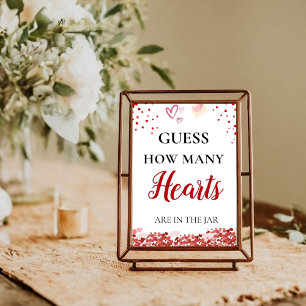 Rate, wie viele Herzschlag valentinisches Brautpar Poster