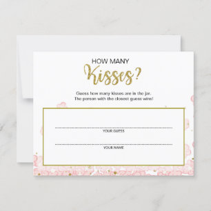 Rate, wie viele Kisses Brautparty   Rosa Gold