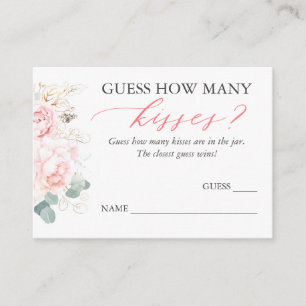 Rate, wie viele Kisses Game Cards Begleitkarte