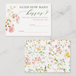 Rate wie viele Kisses Game Cards - Wildblumen Begleitkarte