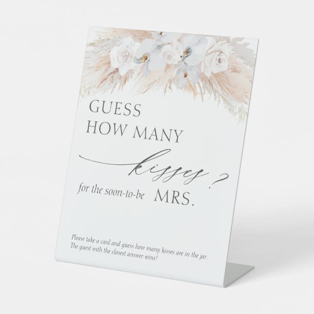 Rate, wie viele Kisses Pampas Grass Game Sockelschild (Vorderseite)