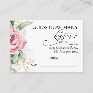 Rate, wie viele Kisses Succules Spielkarten Begleitkarte