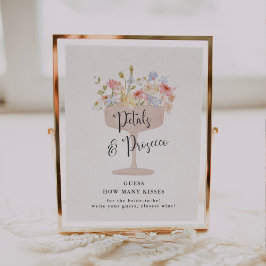 Rate, wie viele Küsse Brautparty-Spiel Poster