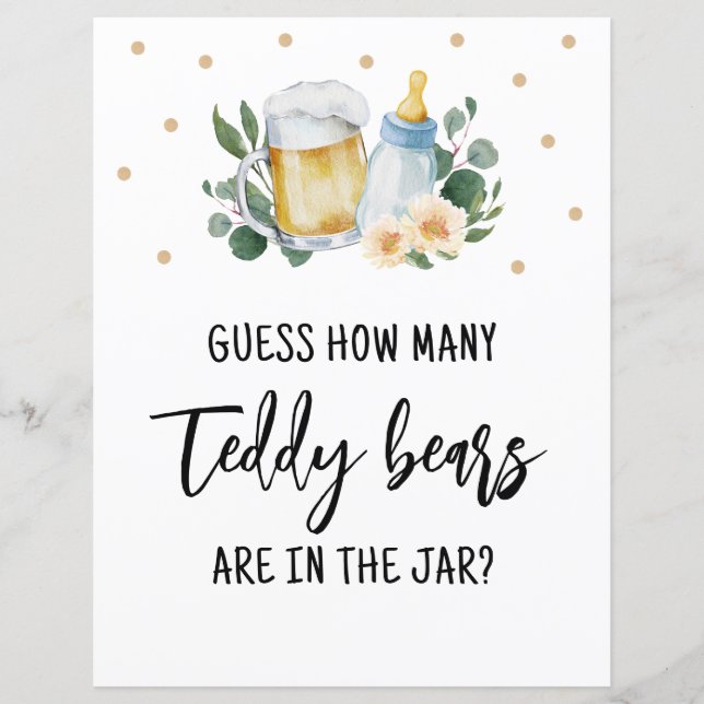 Rate, wie viele Teddy Bears Candies Sign Game (Vorderseite)