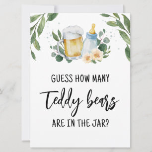 Rate, wie viele Teddy Bears Candies Sign Game Einladung