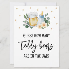 Rate, wie viele Teddy Bears Candies Sign Game Einladung