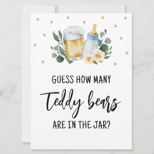 Rate, wie viele Teddy Bears Candies Sign Game Einladung