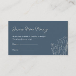 Rate wie viele Topaz Blue Wildblume Game Begleitkarte