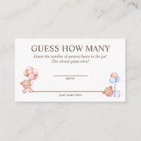 Rate, wie viele Twins Baby Shower Game Card
