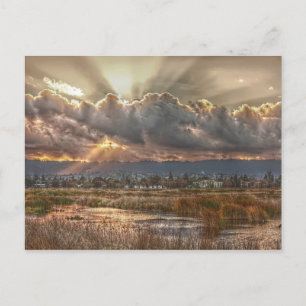 Raten bei Sonnenuntergang Postkarte