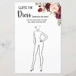 Raten Sie das Kleid Brautparty englisch spanisch S