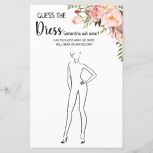 Raten Sie das Kleid Brautparty englisch spanisch S