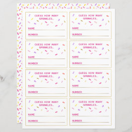 Raten Sie das Set Sprinkles Game Party Cards