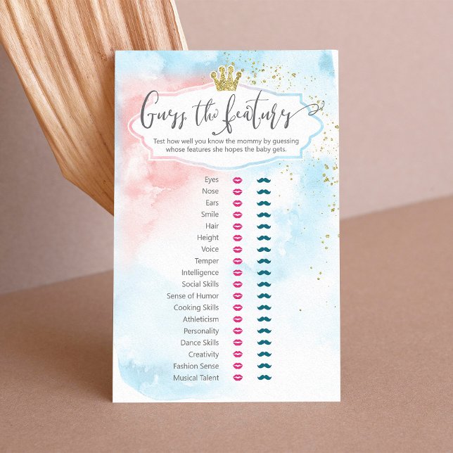 "Raten Sie die Funktionen" Baby Trait Gender Revea (Von Creator hochgeladen)