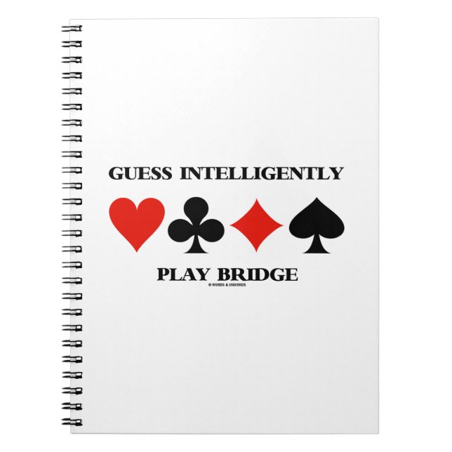 Raten Sie Intelligent Play Bridge (vier Card-Anzug Notizblock (Vorderseite)