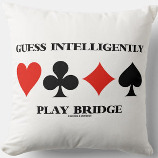 Raten Sie Intelligentes Spielen von Bridge und Fou Kissen