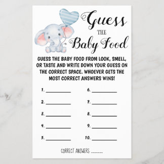 Raten Sie mal! | Baby Showkarte Flyer