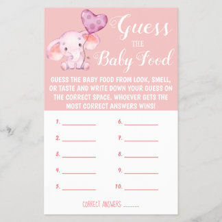 Raten Sie mal! | Baby Showkarte Flyer