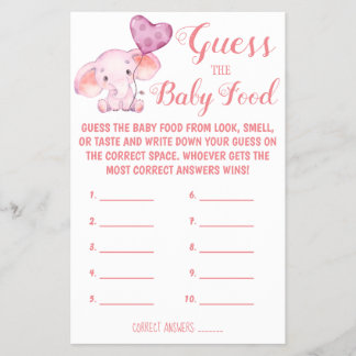 Raten Sie mal! | Baby Showkarte Flyer