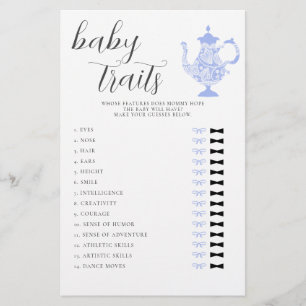 Raten Sie mal, das Baby enthält Tee-Party-Kinderdu Flyer