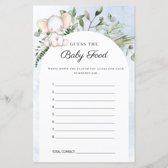 Raten Sie mal das Baby Food Boy Blue Baby Duschspi (Vorderseite)