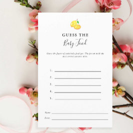 Raten Sie mal das Baby Food Lemon Baby Shower Game