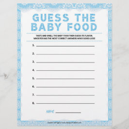 Raten Sie mal das Baby Food [Luxury Lace [blau]] Briefbogen
