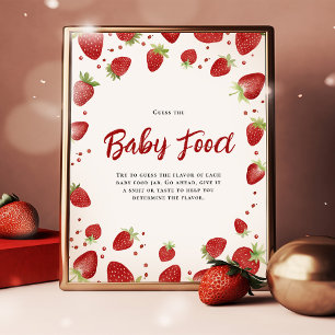 Raten Sie mal das Baby Food Strawberry Baby Duschz Poster