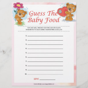 Raten Sie mal das Baby Food [Teddy Bears] Briefbogen