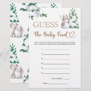 Raten Sie mal das Baby Food Winter Baby Shower Gam