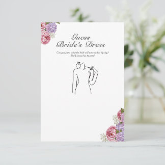 Raten Sie mal, das Dress Brautparty Floral Game Einladung