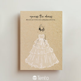 Raten Sie mal das Kleid - Brautparty Game Einladung