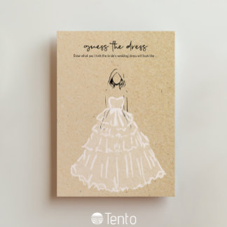 Raten Sie mal das Kleid - Brautparty Game Einladung