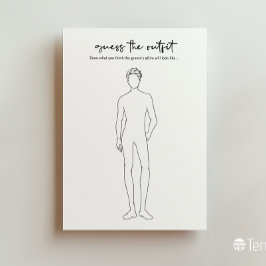 Raten Sie mal das Outfit - Brautparty Game Feiertagskarte