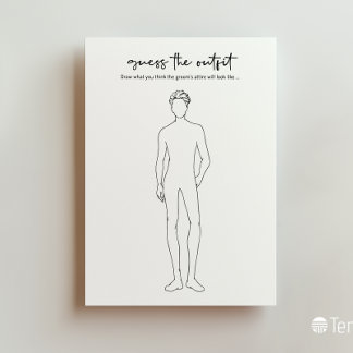 Raten Sie mal das Outfit - Brautparty Game Feiertagskarte