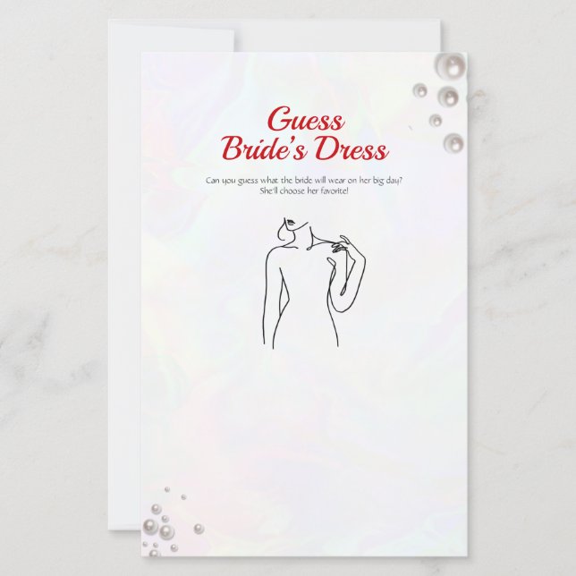 Raten Sie mal das Perlenspiel Dress Brautparty (Vorderseite)