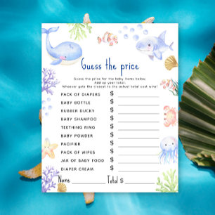 Raten Sie mal das Preisspiel Ocean tierbaby Dusche